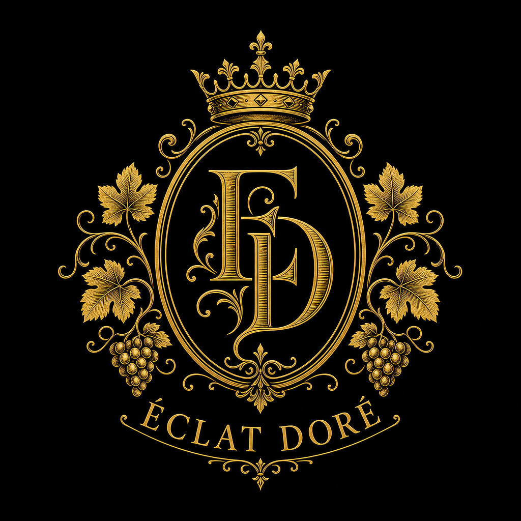 Éclat Doré crowned ED monogram emblem